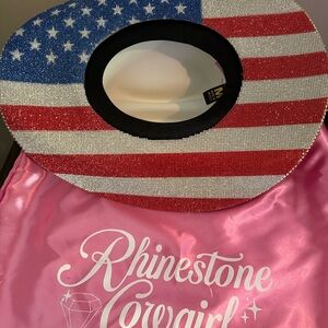 Rhinestone Cowgirl “America” Hat – Red, White & Blue – Medium – NWT